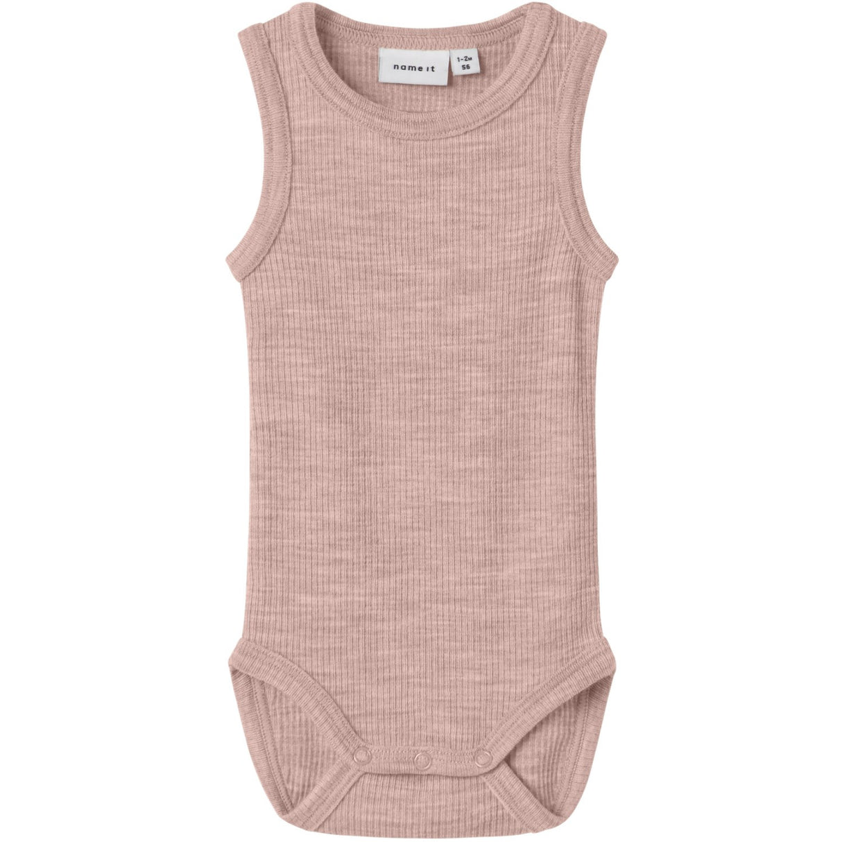 Name It Shadow Gray Nbnwax Wool Rib Tank Body