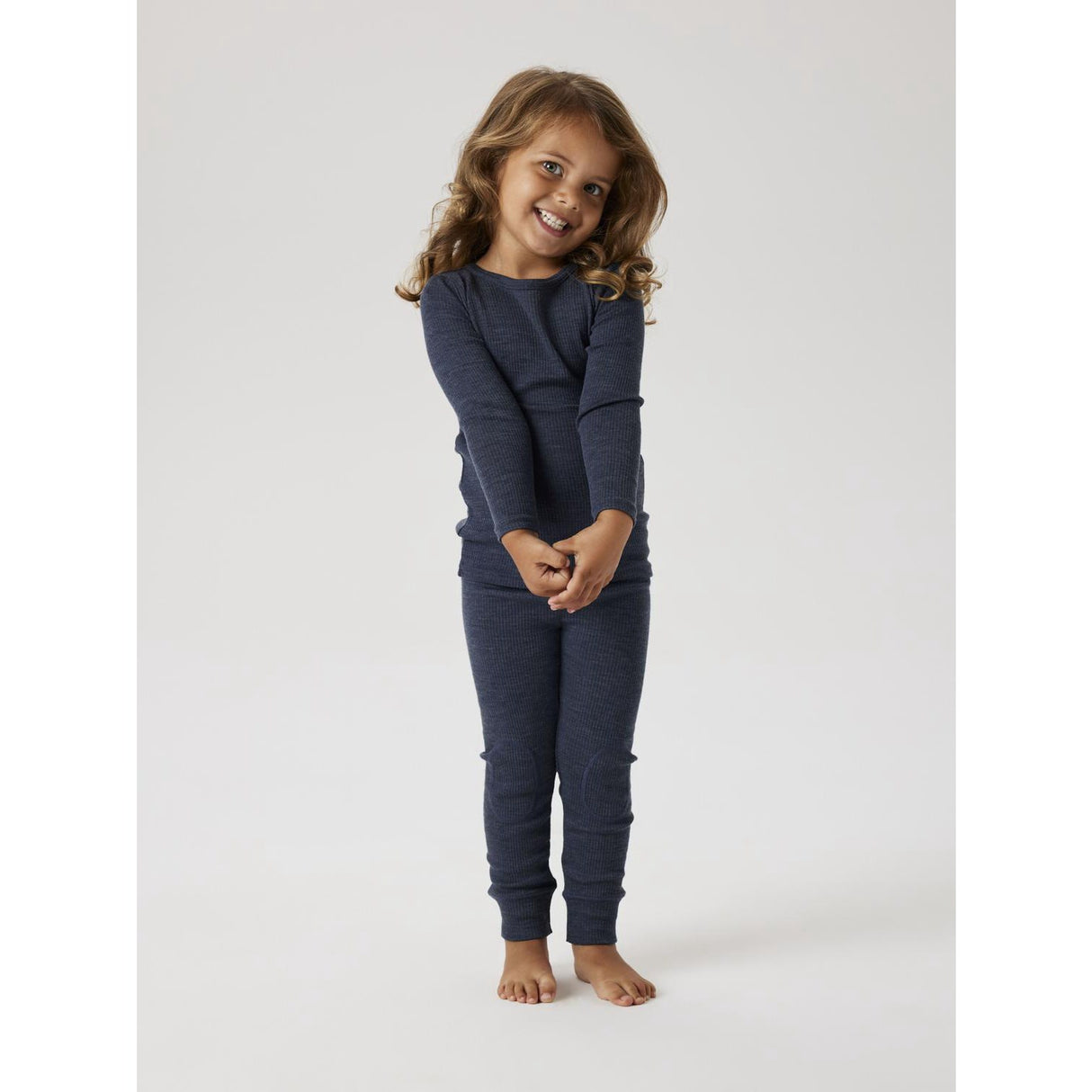 Name It Ombre Blue Nmnwax Wool Rib Leggings Noos