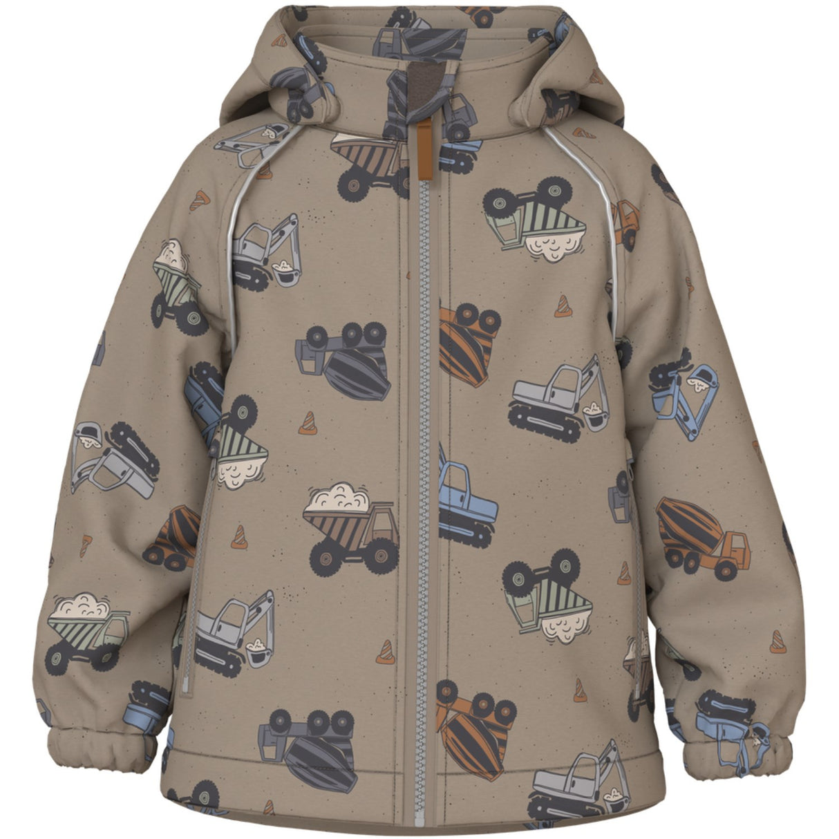 Name It Silver Mink Truck Nmmalfa08 Softshell Jacket Aop 1Fo