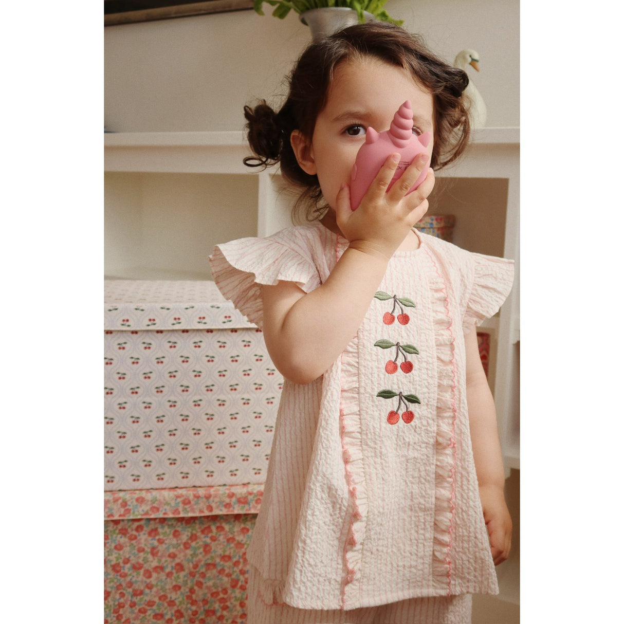 Konges Sløjd Peony Stripe Ellie Frill Top Gots