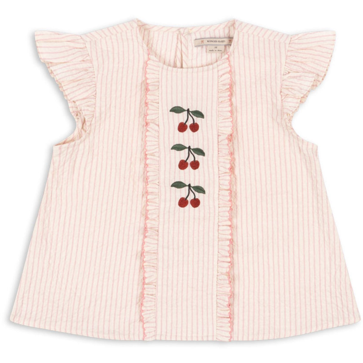 Konges Sløjd Peony Stripe Ellie Frill Top Gots