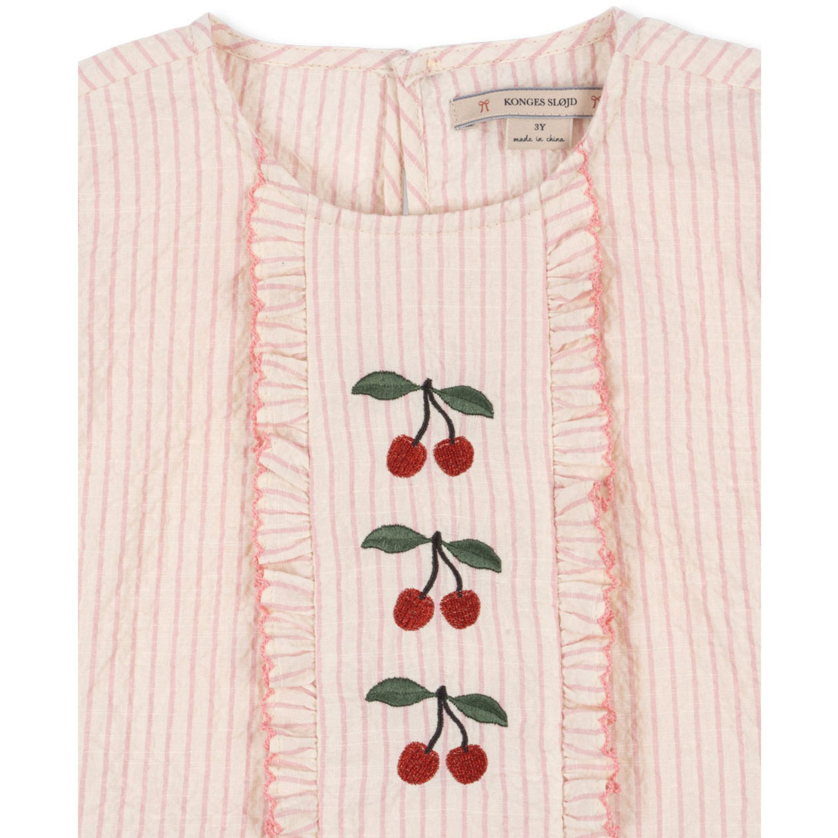 Konges Sløjd Peony Stripe Ellie Frill Top Gots