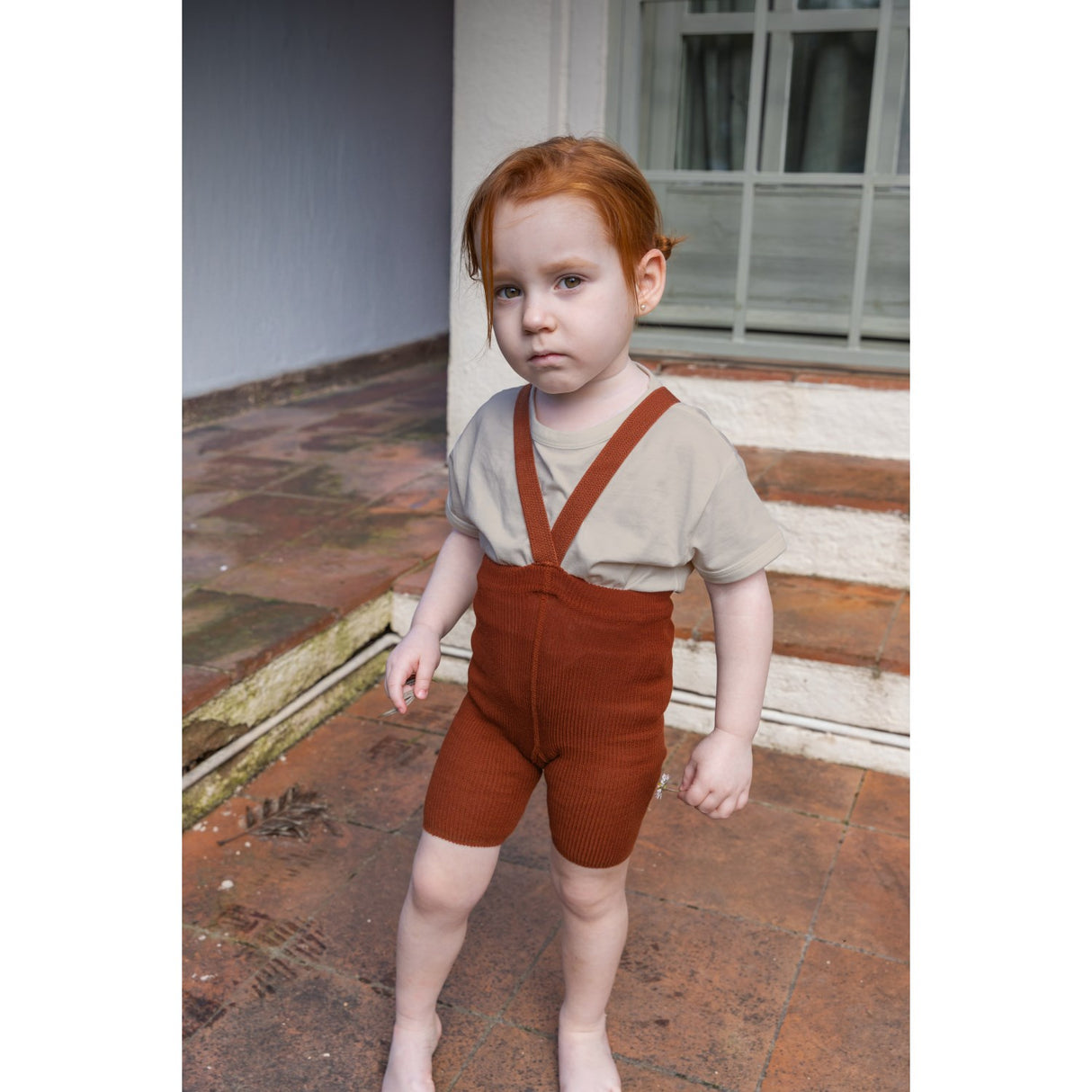 Silly Silas Cinnamon Shorty Tights With Braces