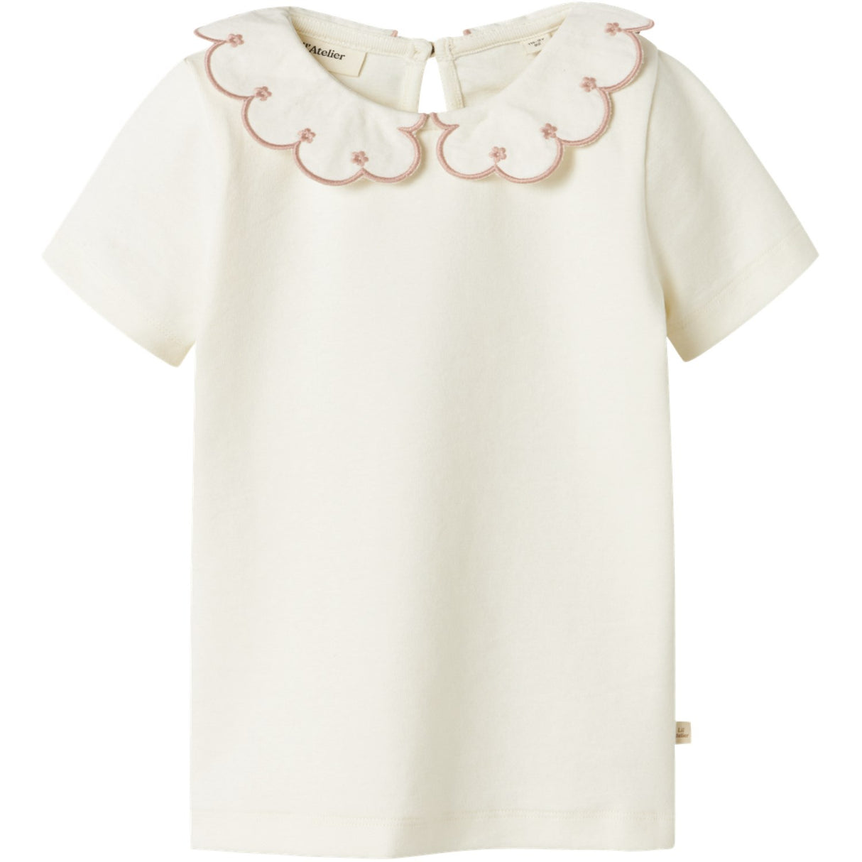 Lil'Atelier Coconut Milk Misty Rose Nmffundo Ss Slim Top Lil