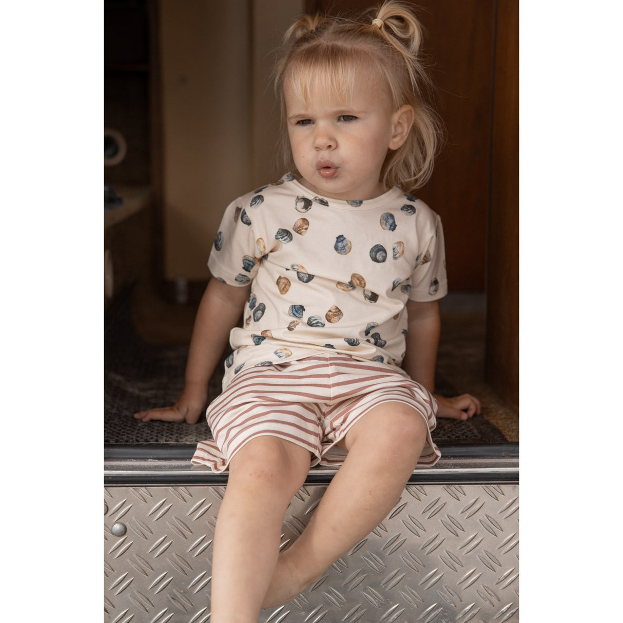 Petit Piao Clam T-Shirt S/S Baggy Sum Printed