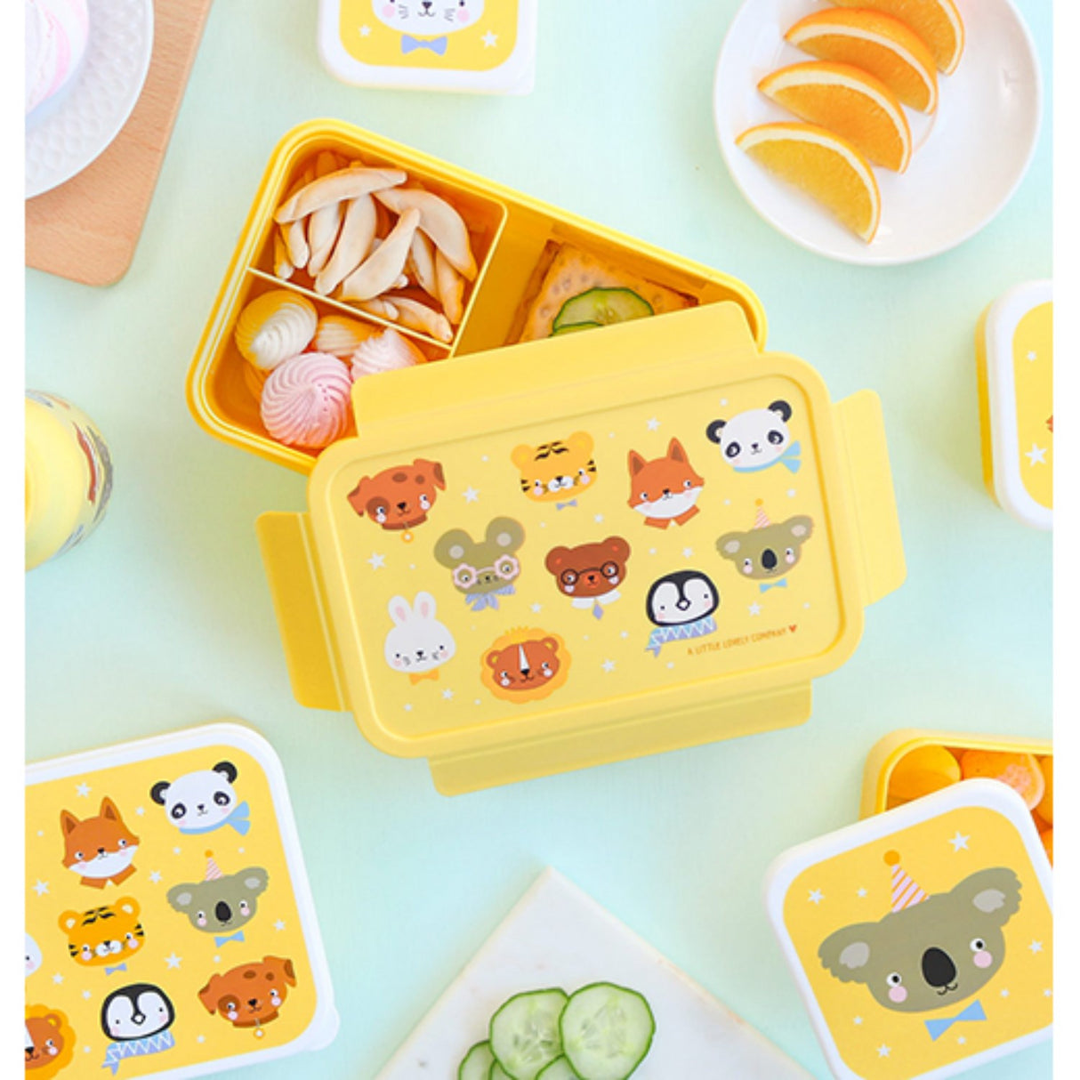 A Little Lovely Company Animal Friends Bento Lunch Box