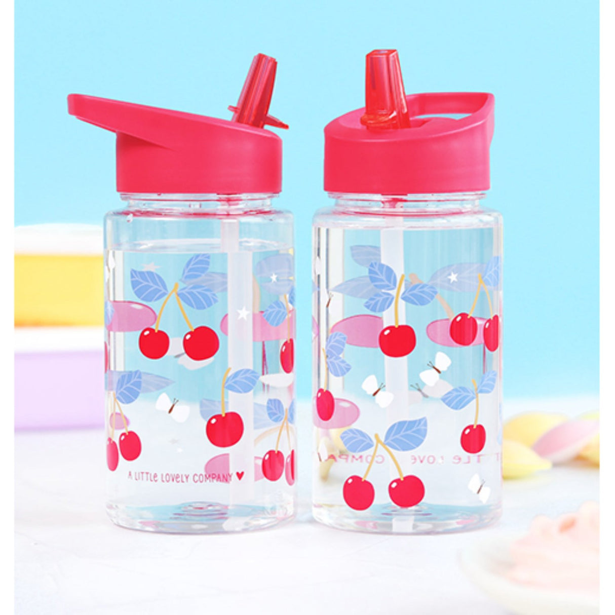 A Little Lovely Company Cherries Water Bottle