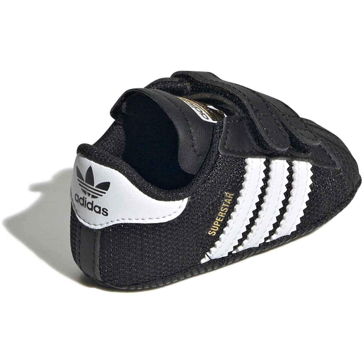 adidas Originals Core Black/Ftwr White/Gold Met. Superstar Crib Sneakers