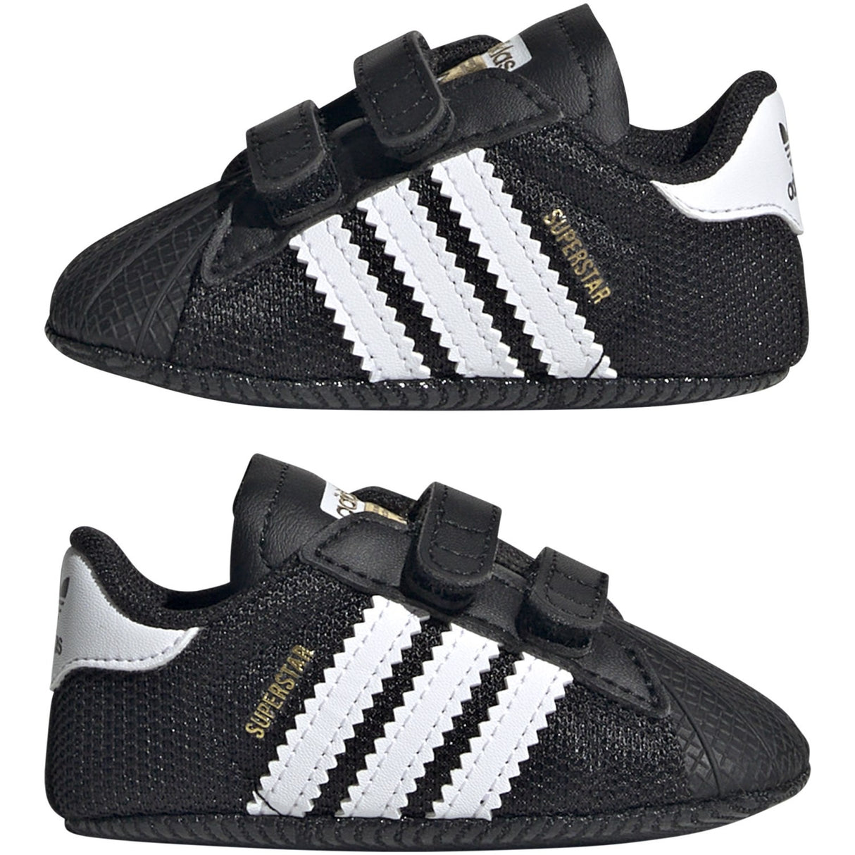 adidas Originals Core Black/Ftwr White/Gold Met. Superstar Crib Sneakers
