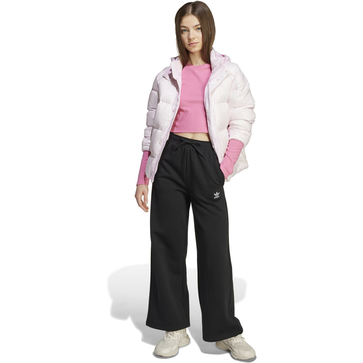 adidas Originals Black/White Wide Leg Pants
