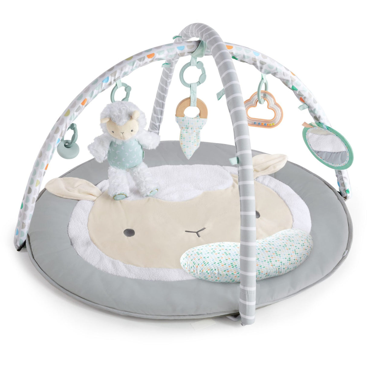 Ingenuity Grey Sheppy'S Spot™ Plush Baby Gym