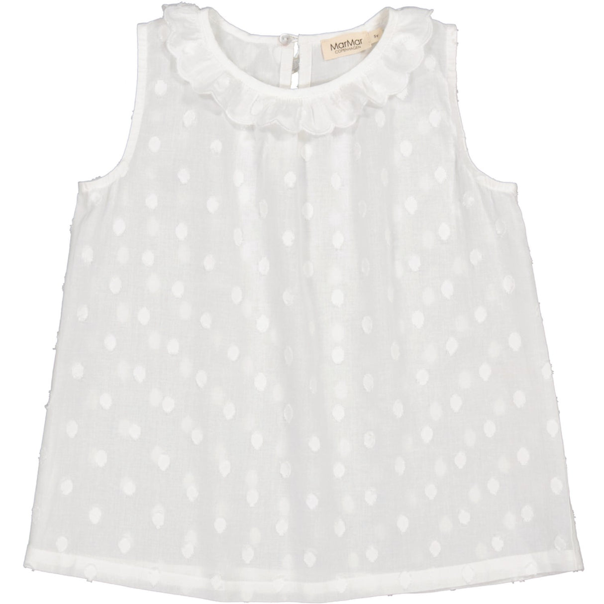 MarMar Dobby Dots Gentle White Talsa Top