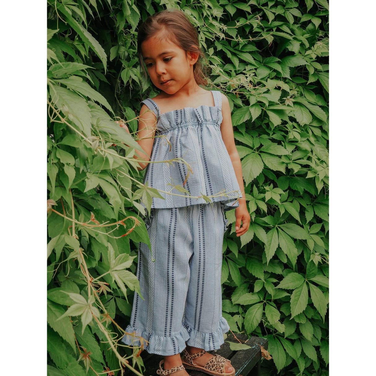 Fliink Navy Amie Ruffle Top