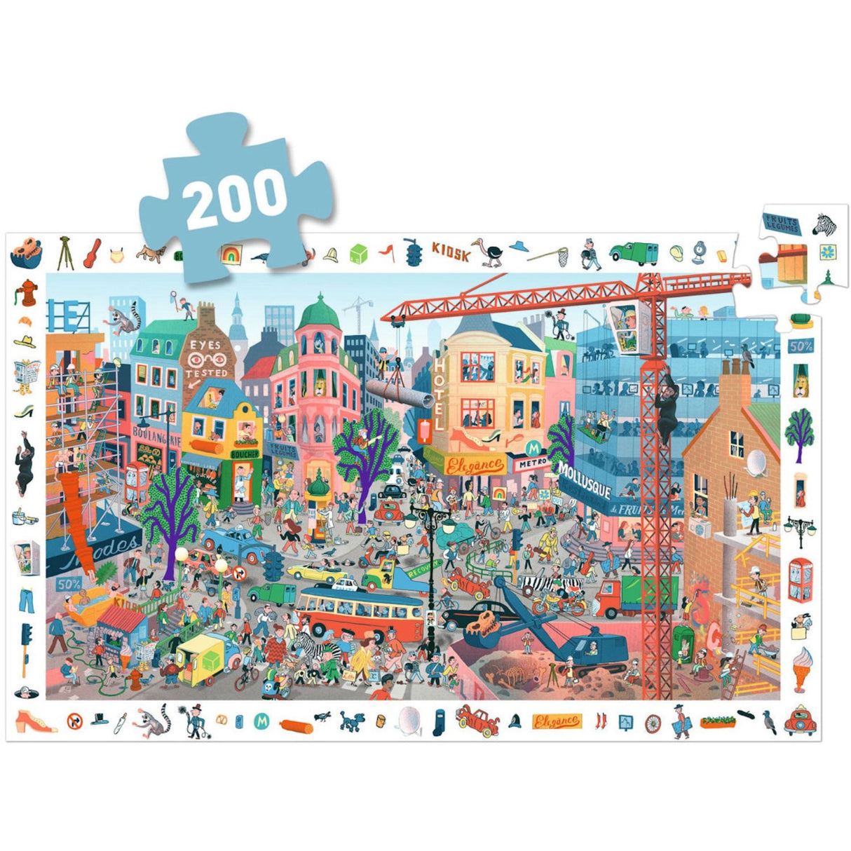 Djeco Observation Puzzle, The City - 200 Pieces