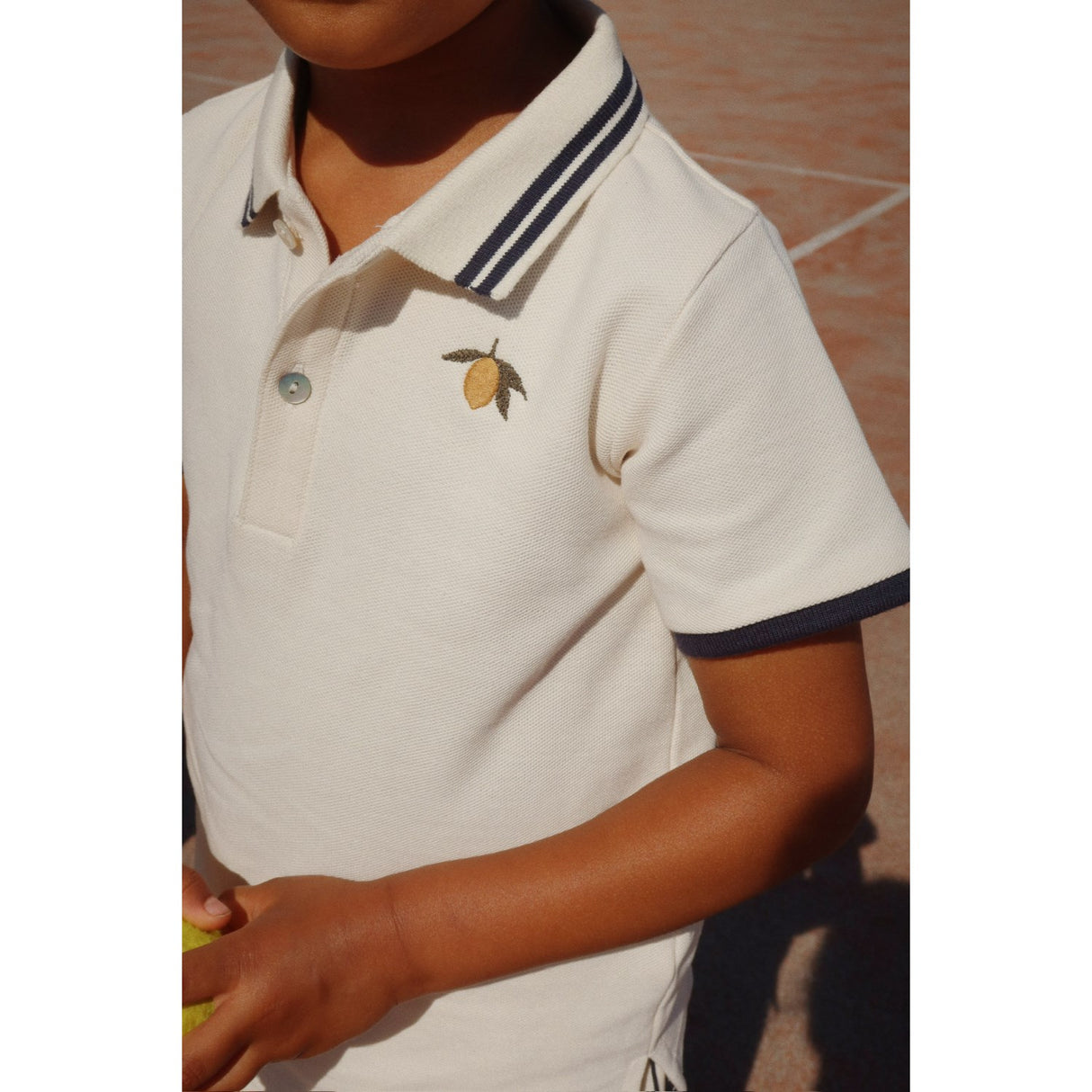 Konges Sløjd Antique White Florian Polo Shirt Gots