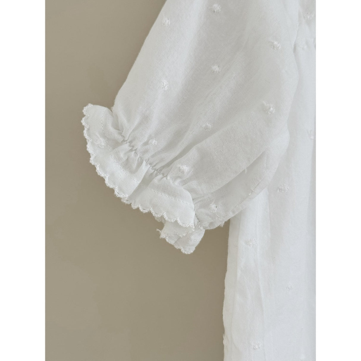 Lalaby Lilibeth Dress (Baby) - White Dot
