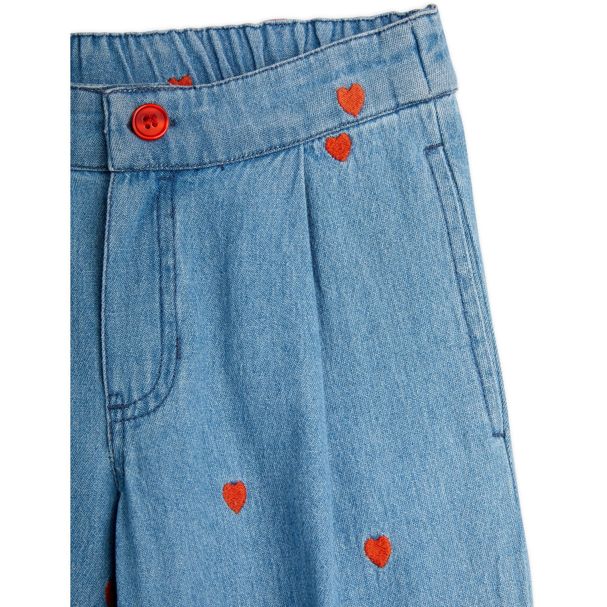 Mini Rodini Blue Mini Hearts Aoe Woven Trousers