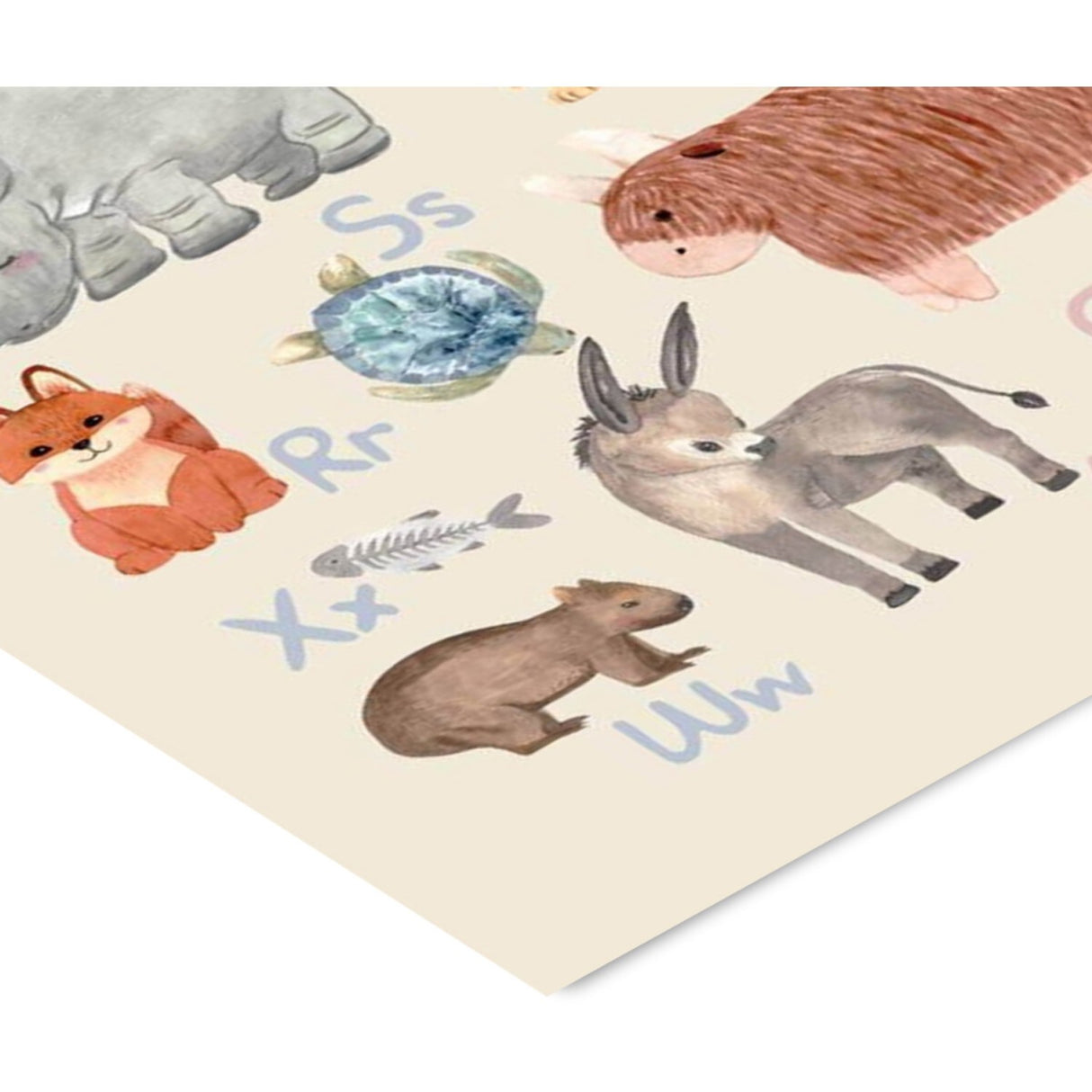 Poster & Frame Citatplakat - Dyrenes Alfabet – Børneplakat