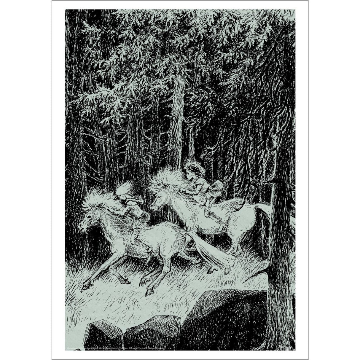 Poster & Frame Astrid Lindgren - Riding Wild - Ronja The Robbers Daughter