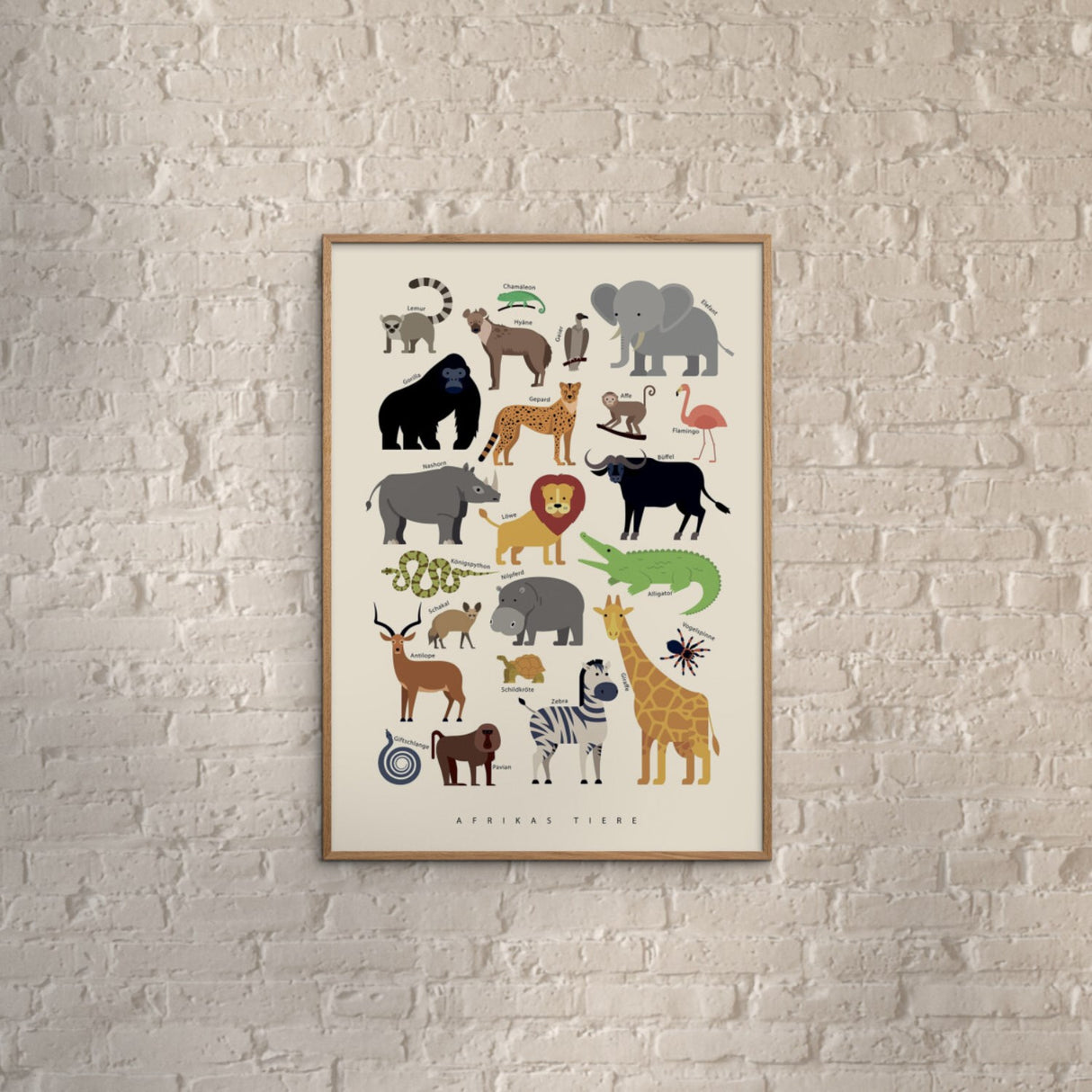 Poster & Frame Citatplakat - Afrikas Tiere