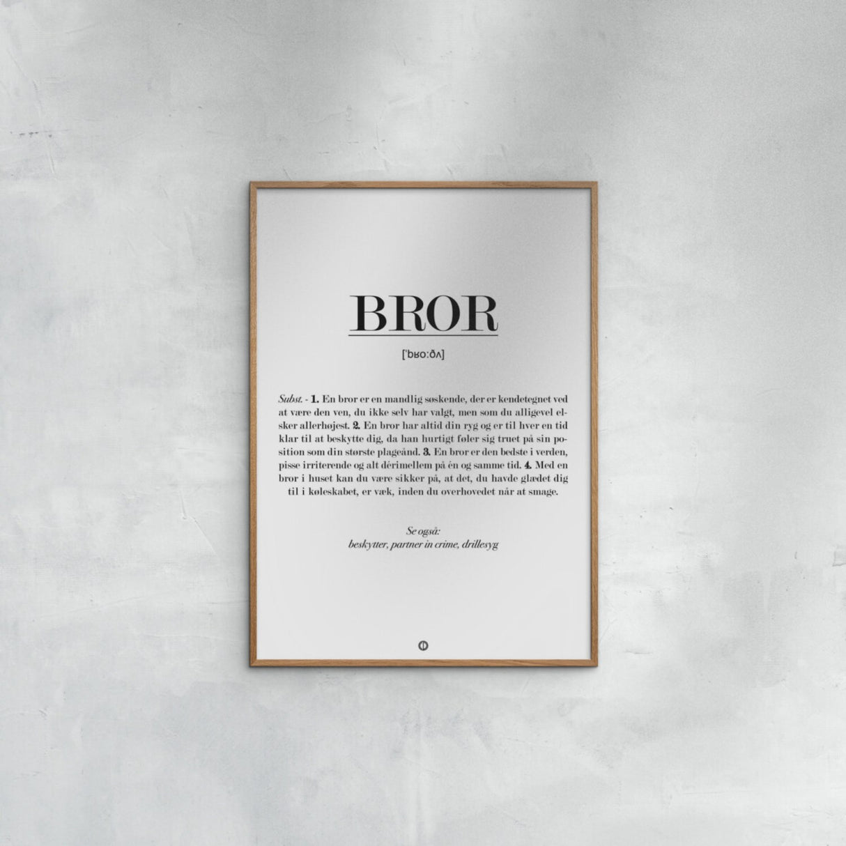 Poster & Frame Citatplakat - Bror Definition