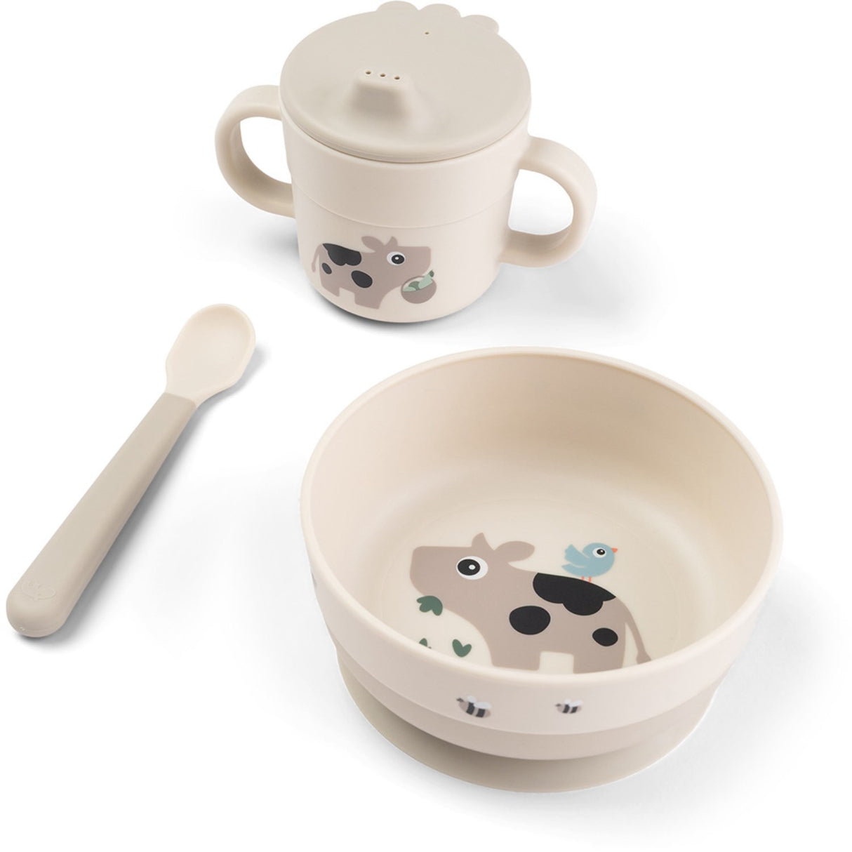 DonebyDeer Sand Foodie Første Dinner Set With Sugekop Tiny Farm
