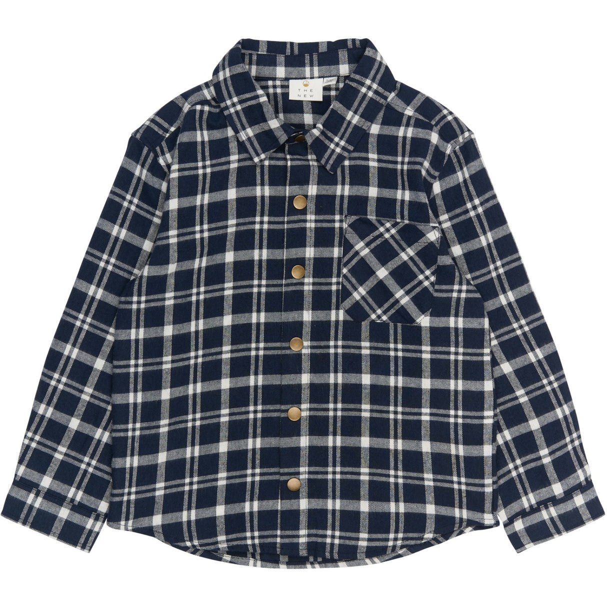 The New Navy Blazer Check Ronan Oversize L_S Flannel Shirt