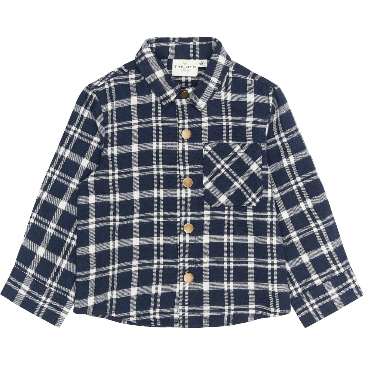 THE NEW Siblings Navy Blazer Check Riggs L_S Flannel Shirt
