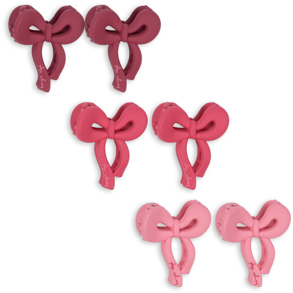 Konges Sløjd Pink Mix 6 Pack Mini Bow Hair Clip