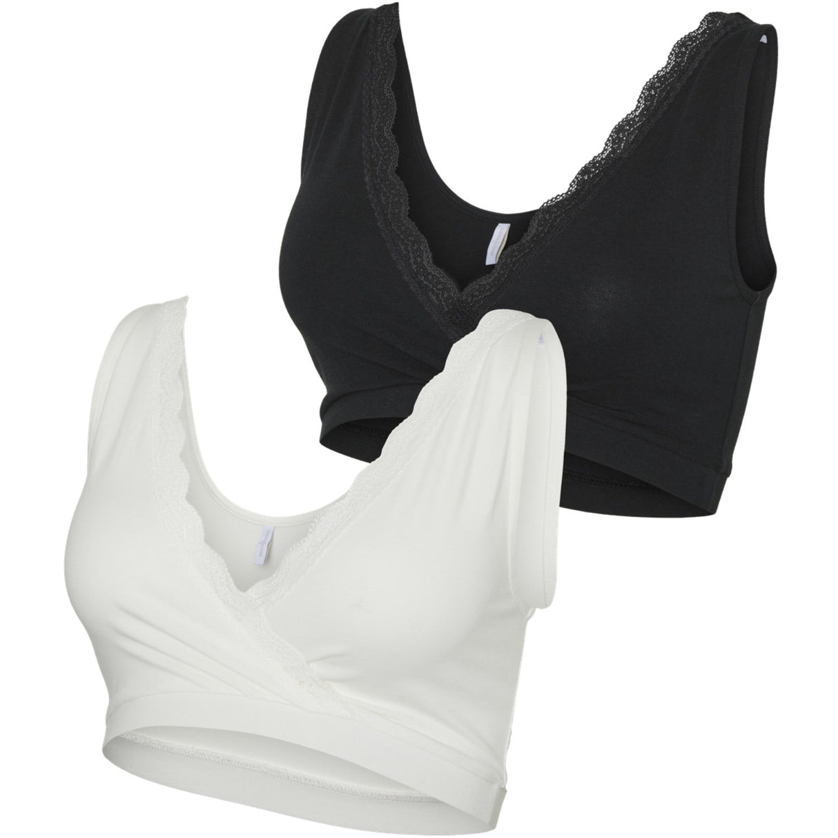 Mama;licious Snow White Black Mlhelena Crossy Lace Bra 2F 2-P Noos
