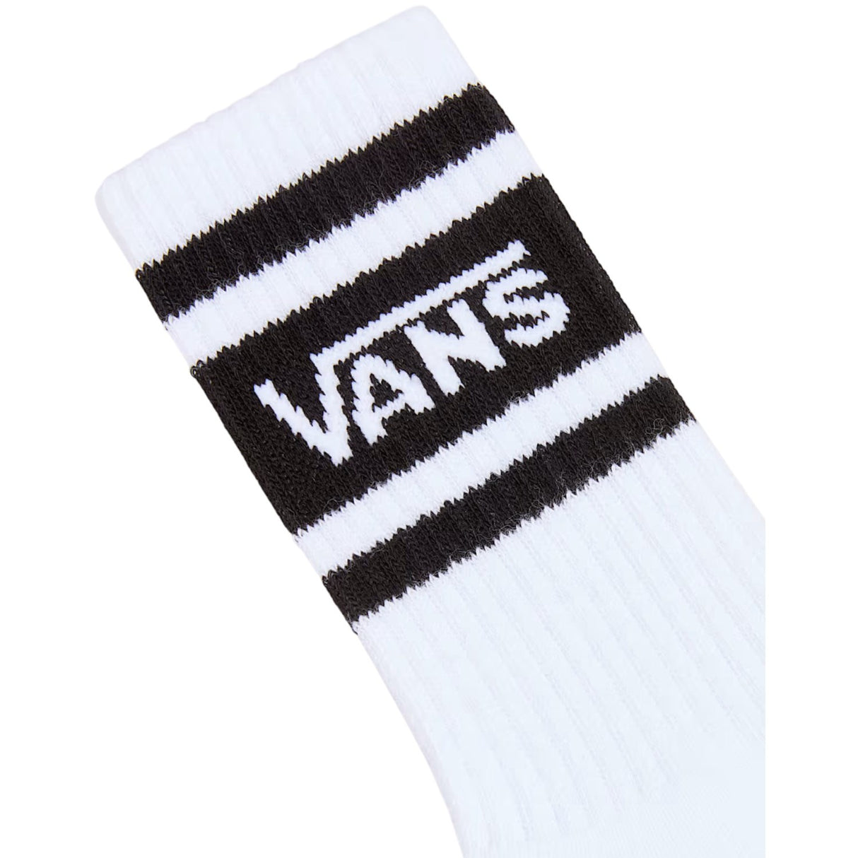 VANS White/Black Drop V Logo Crew Socks