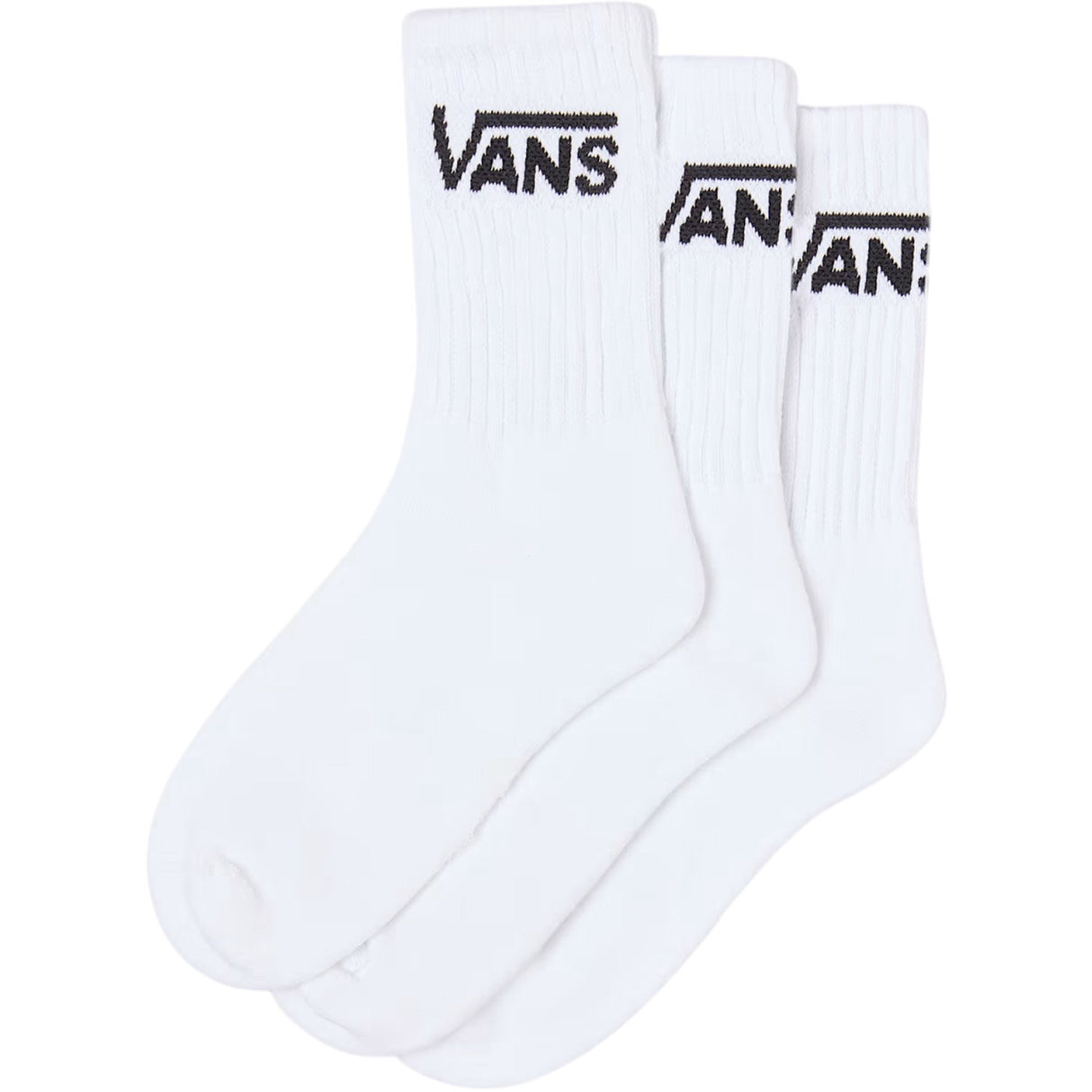 VANS White Classic Crew Socks 3-Pack