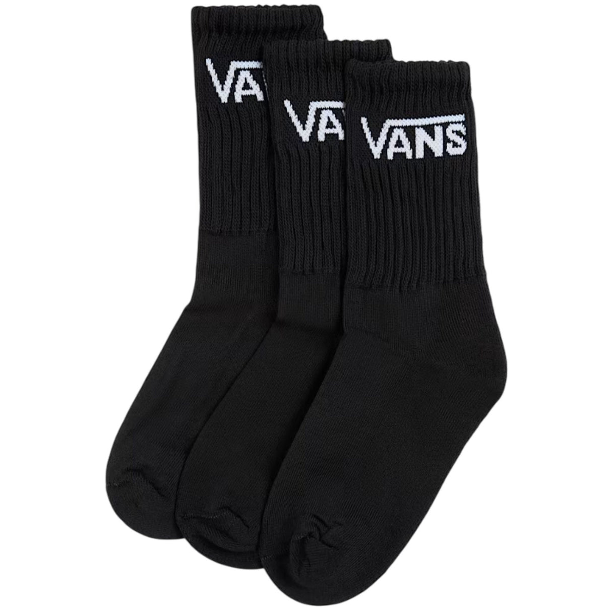 VANS Black Classic Crew Socks 3-Pack