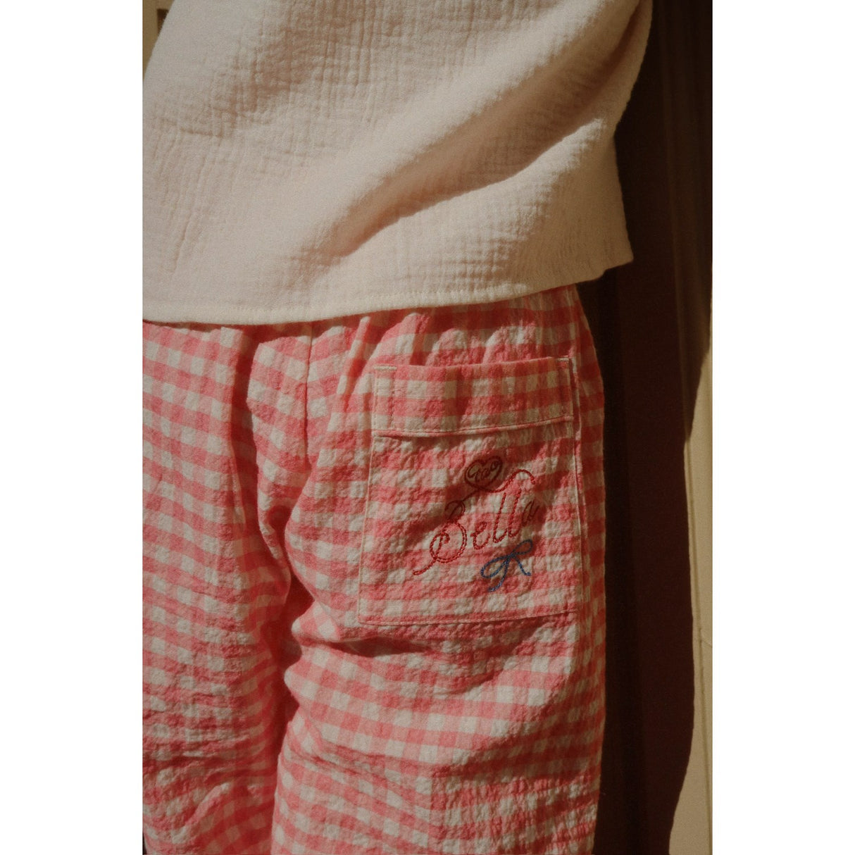 Konges Sløjd Peach Blossom Check RHW X KS Bella Pants Gots
