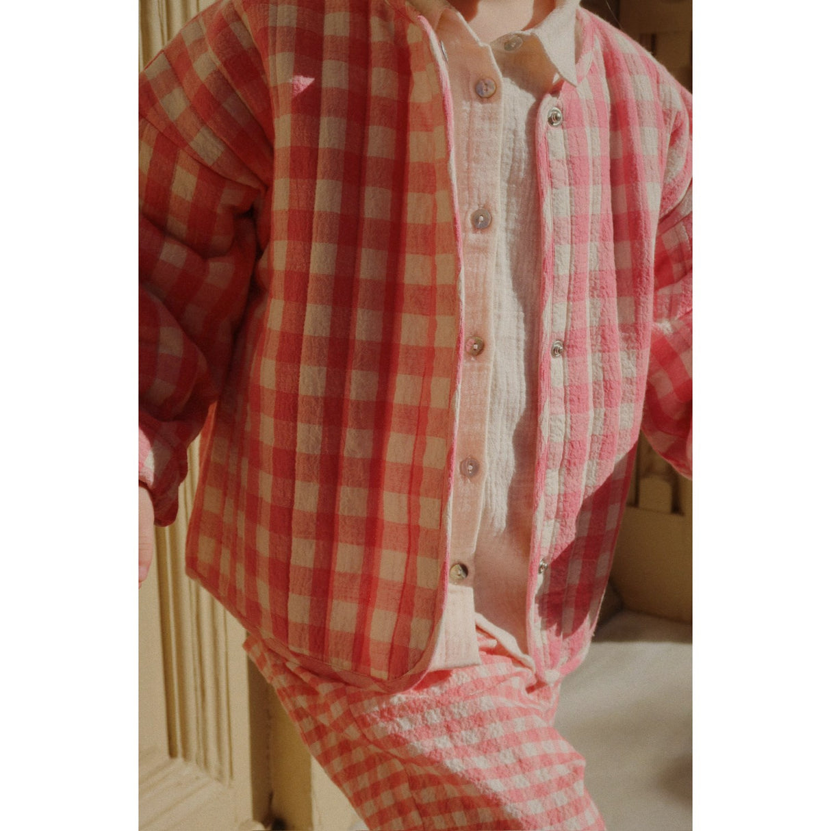 Konges Sløjd Peach Blossom Check RHW X KS Bella Pants Gots