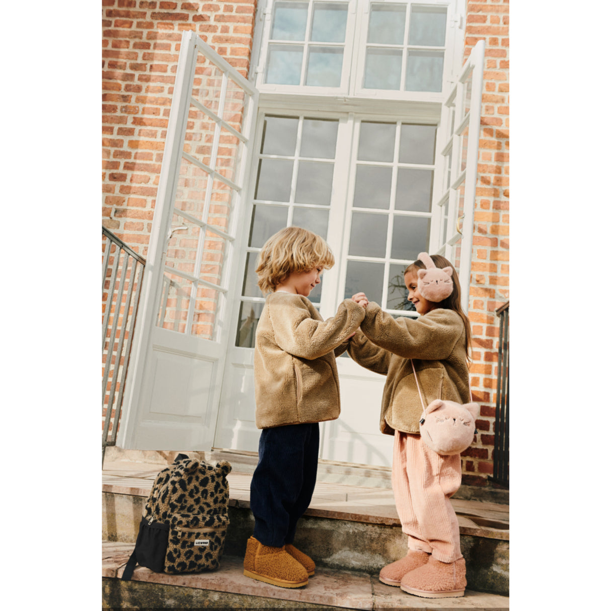 LIEWOOD Mega Leo / Oat Mix Andreas Pile Bear Backpack