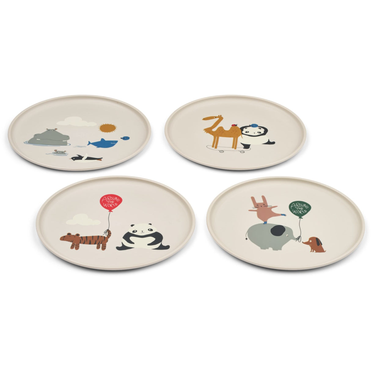 LIEWOOD Around The World / Sandy Remco Plate 4-Pack