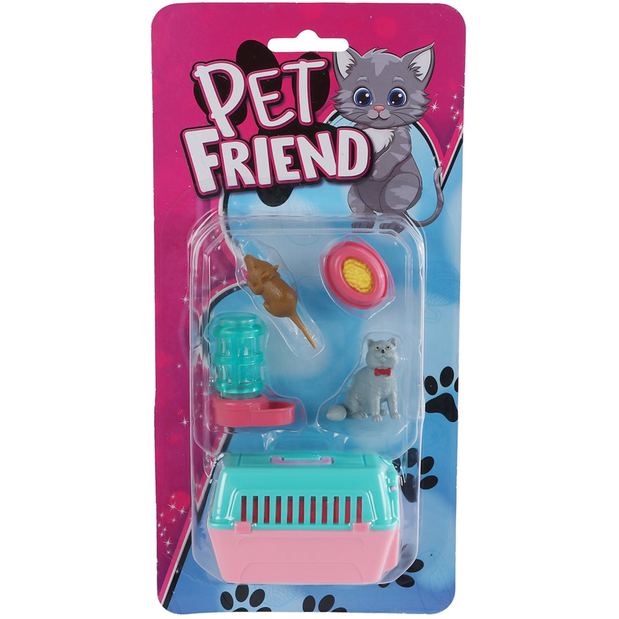 Pocket Money Cat And Travel Basket With Accessories Assorted