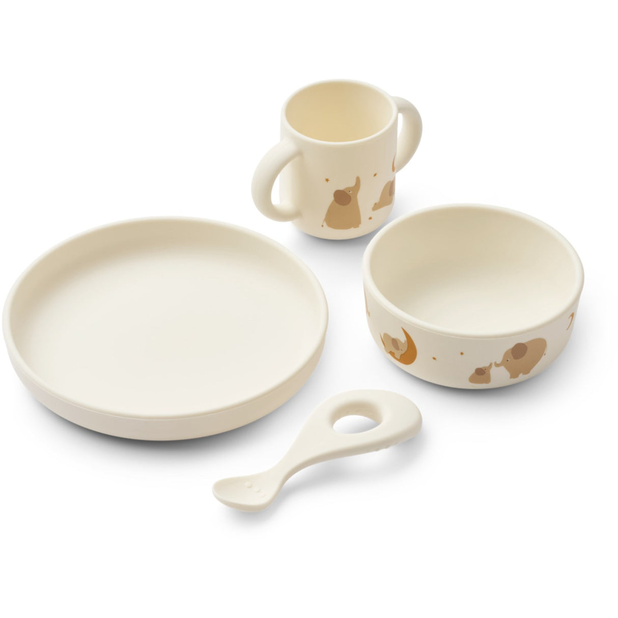 LIEWOOD Elephant / Creme De La Creme Vivi Printed Tableware Set