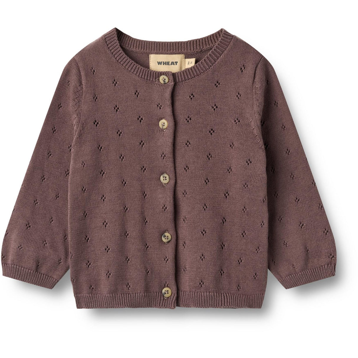 Wheat Plum Knit Cardigan Maia
