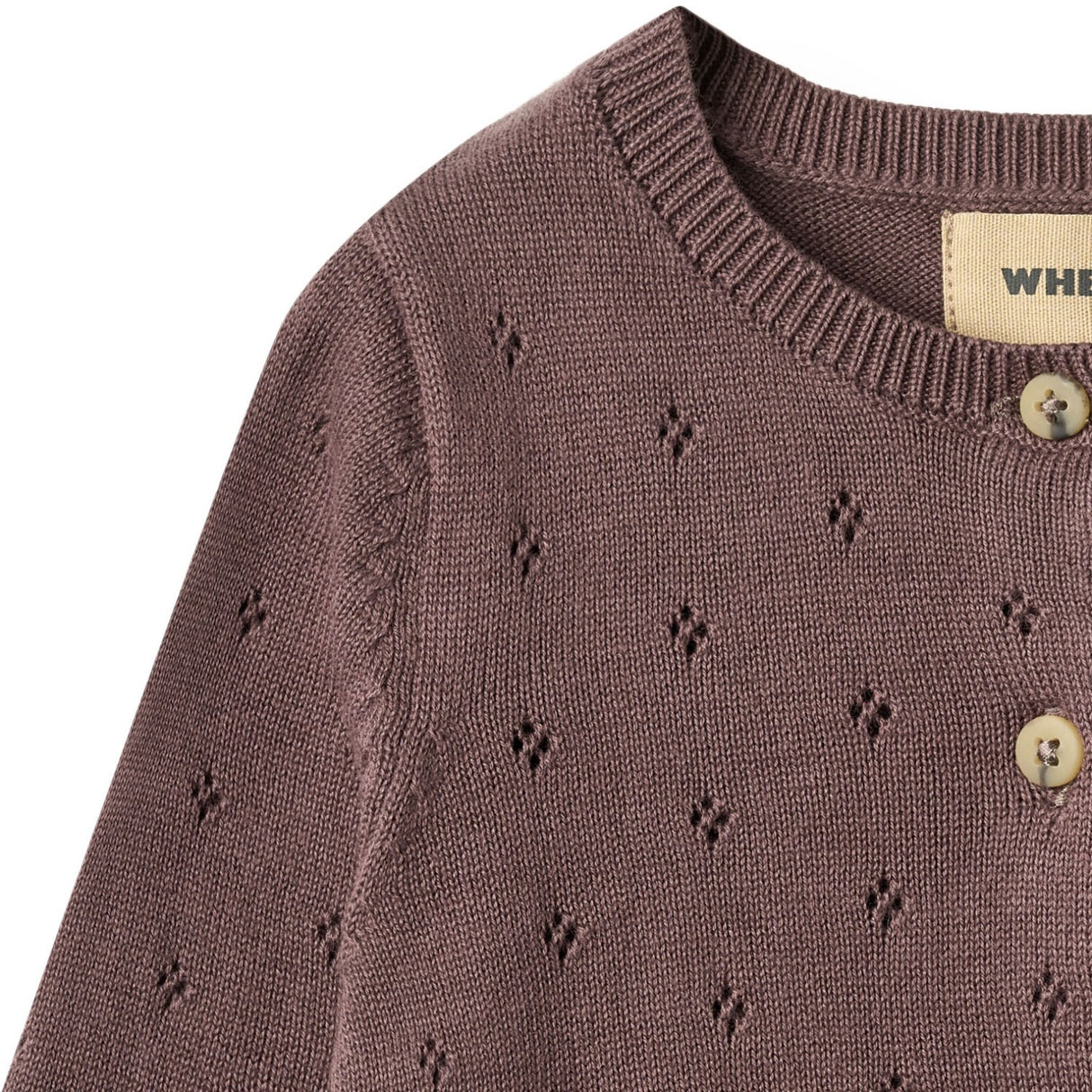 Wheat Plum Knit Cardigan Maia