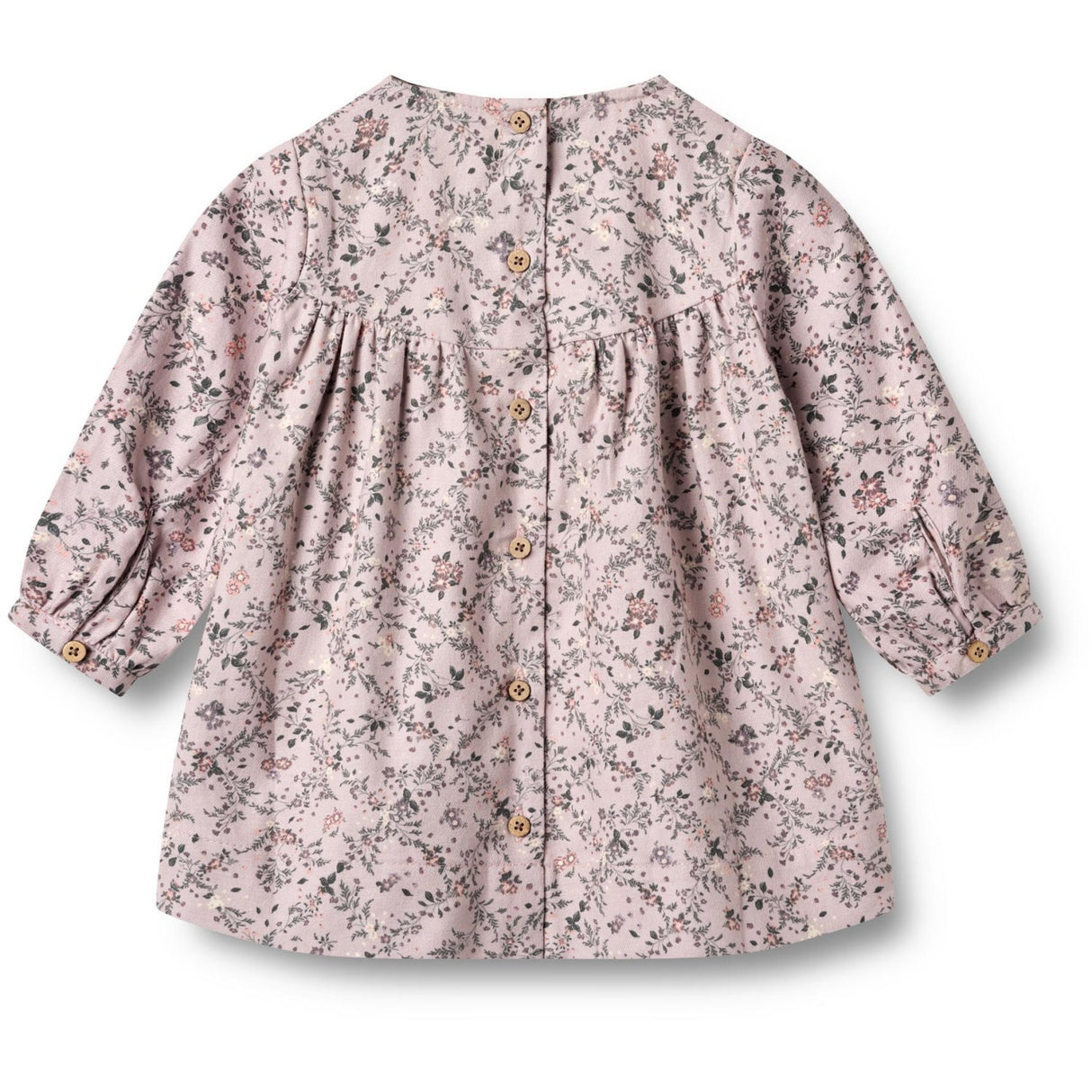 Wheat Lilac Checked Flowers Dress L/S Fenja