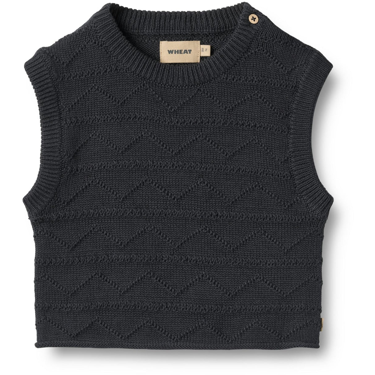 Wheat Navy Knit Vest Bobby
