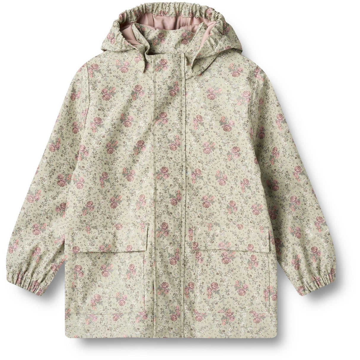 Wheat Slightly Green Flowers Rainwear Ollo Jacket