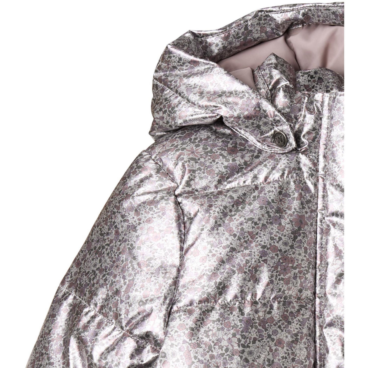 Wheat Silver Flower Meadow Puffer Jacket Eli