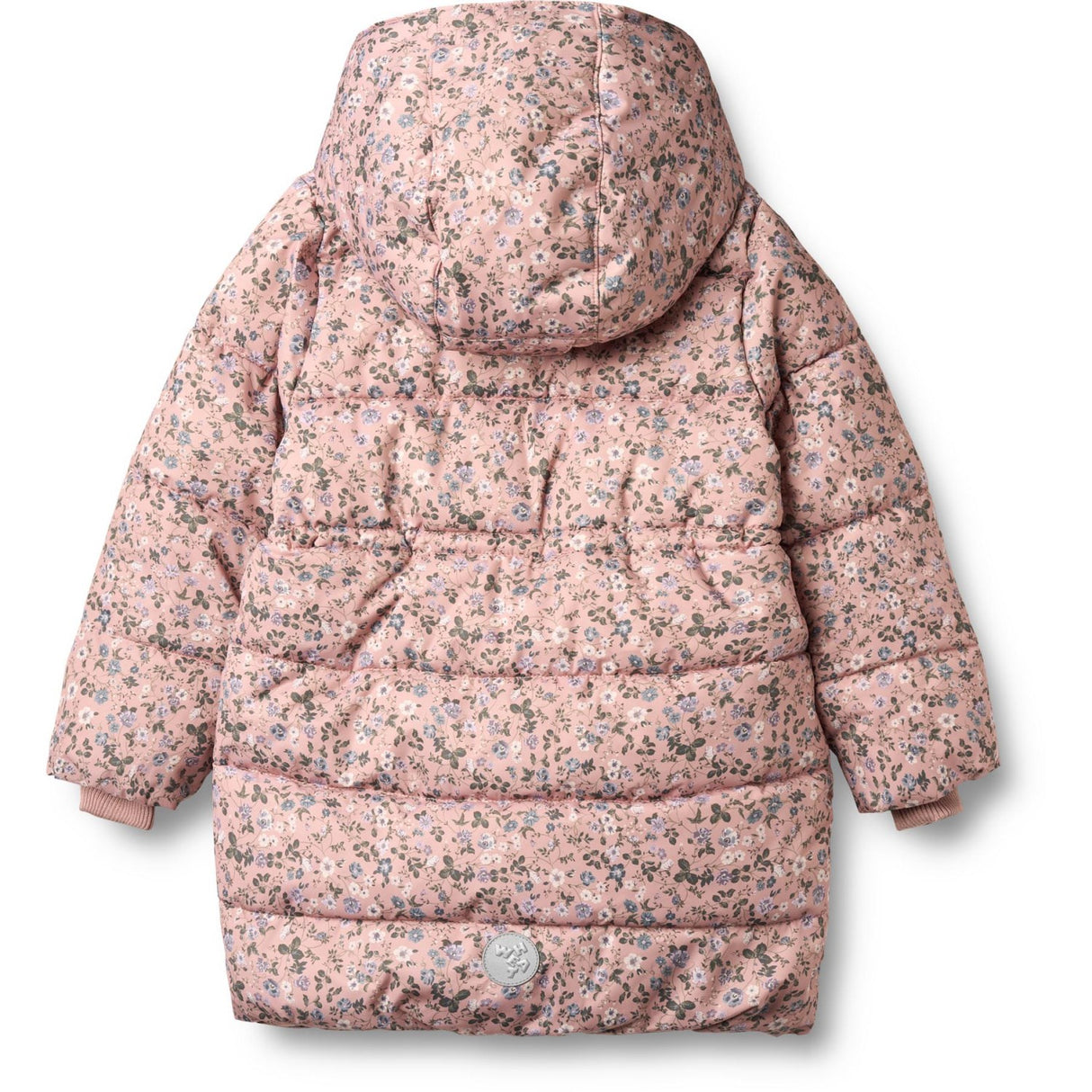 Wheat Rose Powder Flowers Puffer Coat Yrsa