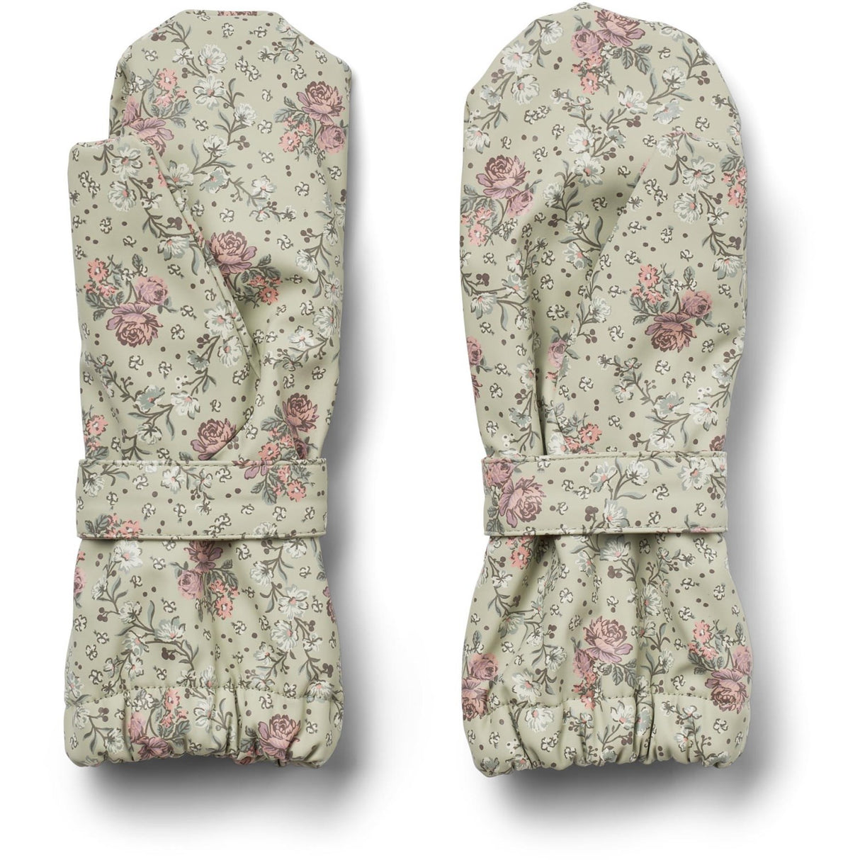 Wheat Slightly Green Flowers Rain Mittens Rily