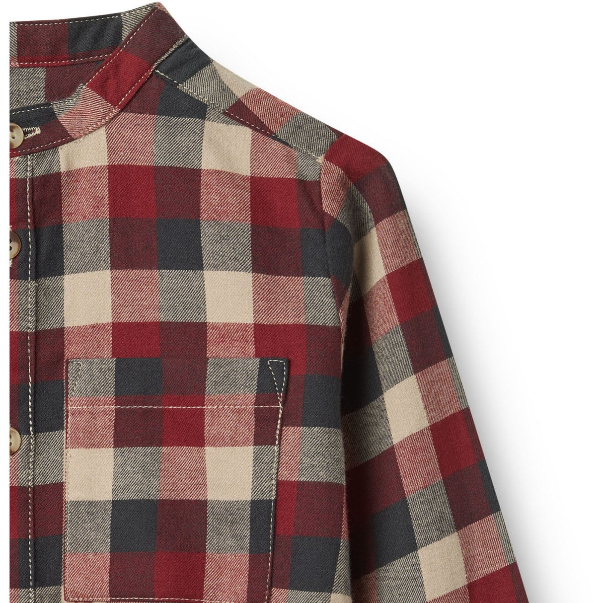 Wheat Red Blue Check Shirt L/S Willum