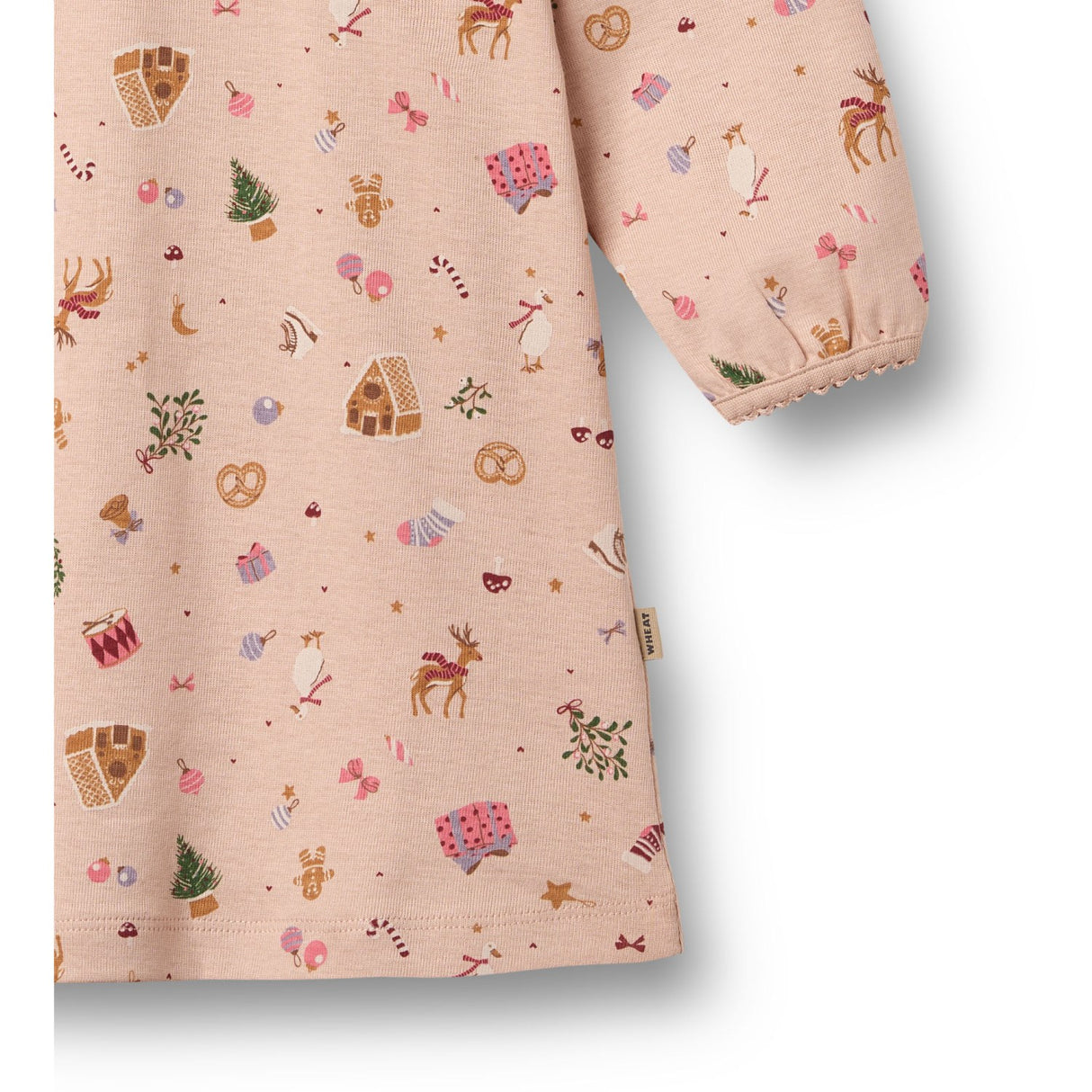 Wheat Rose Dust Holiday Nightgown Elinor