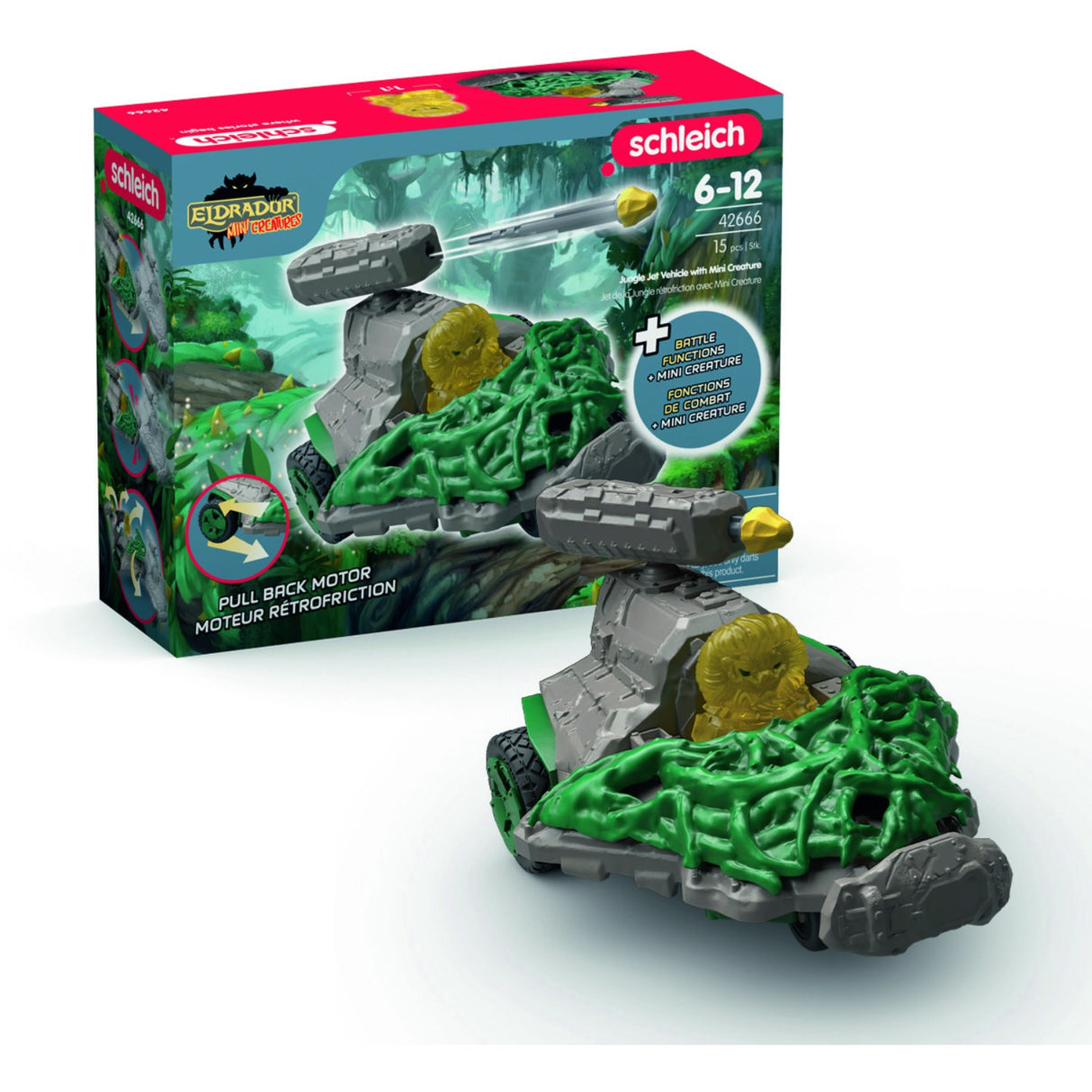 Schleich Jungle Jet Vehicle With Mini Creature